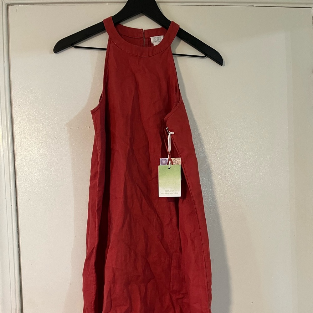 Sigrid Olsen Women’s 100% Linen Swing Dress XS NWT